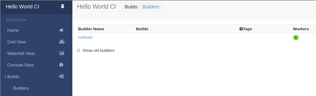 builder runtests is active.